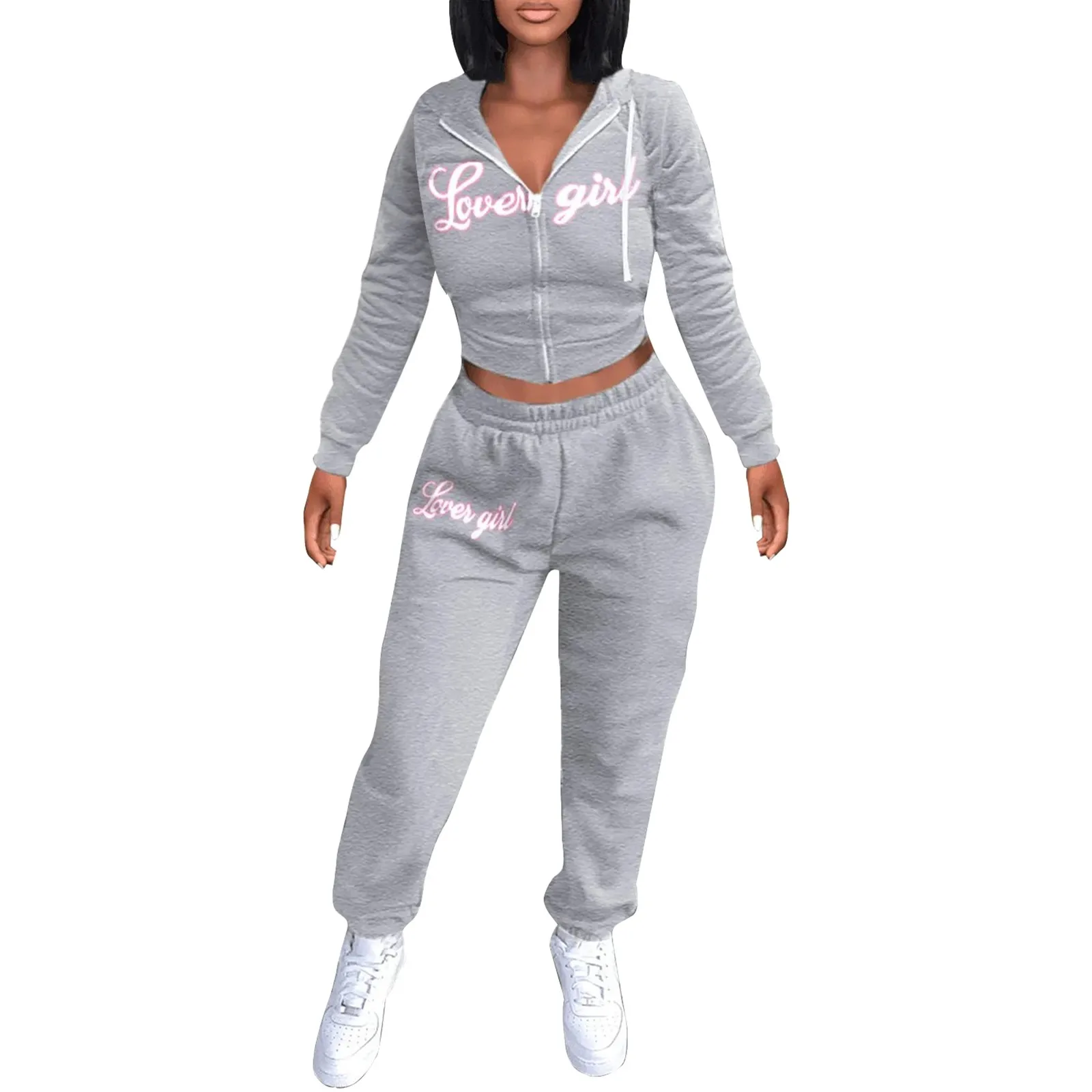 Casual Outfits Sweatsuits Womens 2 Two Piece Set Tracksuits For Womens 2024 Long Sleeve Zipper Top Outfits Sweatpants Sets