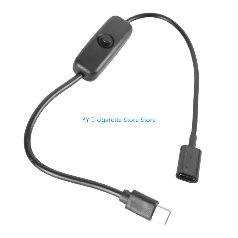 

USB C Extension Cord for Charging with Power Switching 5V3A Charging Cord 30cm