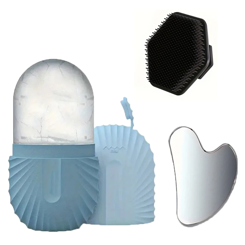 1/2/3 pièces rouleau de glace pour le visage ensemble de rouleaux de glace pour soins de la peau du visage, ensemble d'outils pour le visage GuaSha rouleau de Massage du visage contour de levage