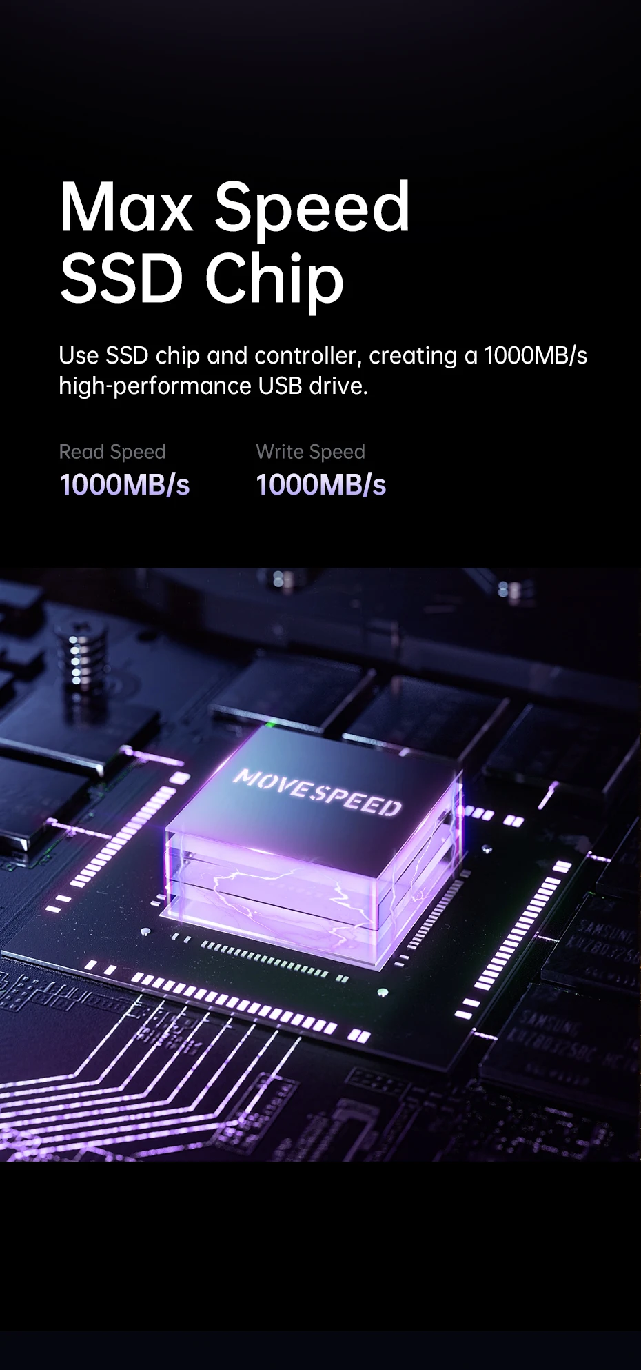 MOVESPEED 1000 MB/s Solid State Pen Drive USB3.2 Gen 2 Typ C Flash Drive 1 TB 512 GB 256 GB 128 GB Pendrive für PC Smartphone Tablet – Detail 12
