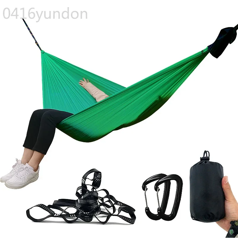 

Outdoor Tree Hammock Portable Parachute Cloth Camping Hammock Beach Backyard Garden Hiking Hammock camping cot