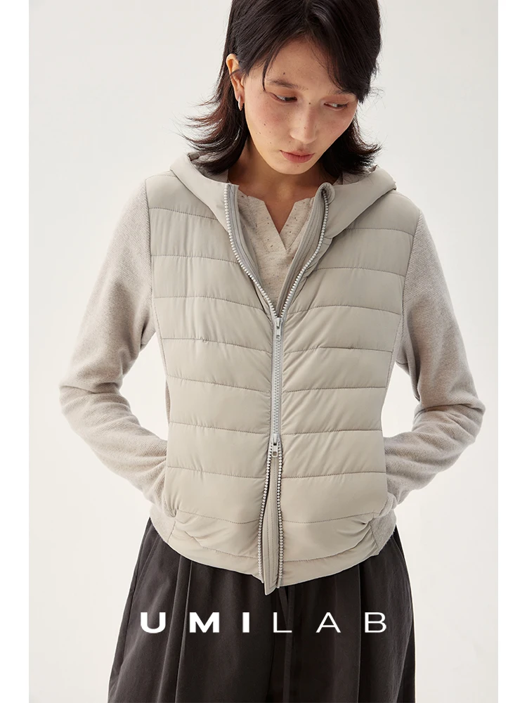 

Термокуртка UMILAB Slim Fit из хлопка с шерстяными вставками, сохраняющая тепло, 30D, легкая, приятная к телу, с технологией Black Tech для сохранения тепла