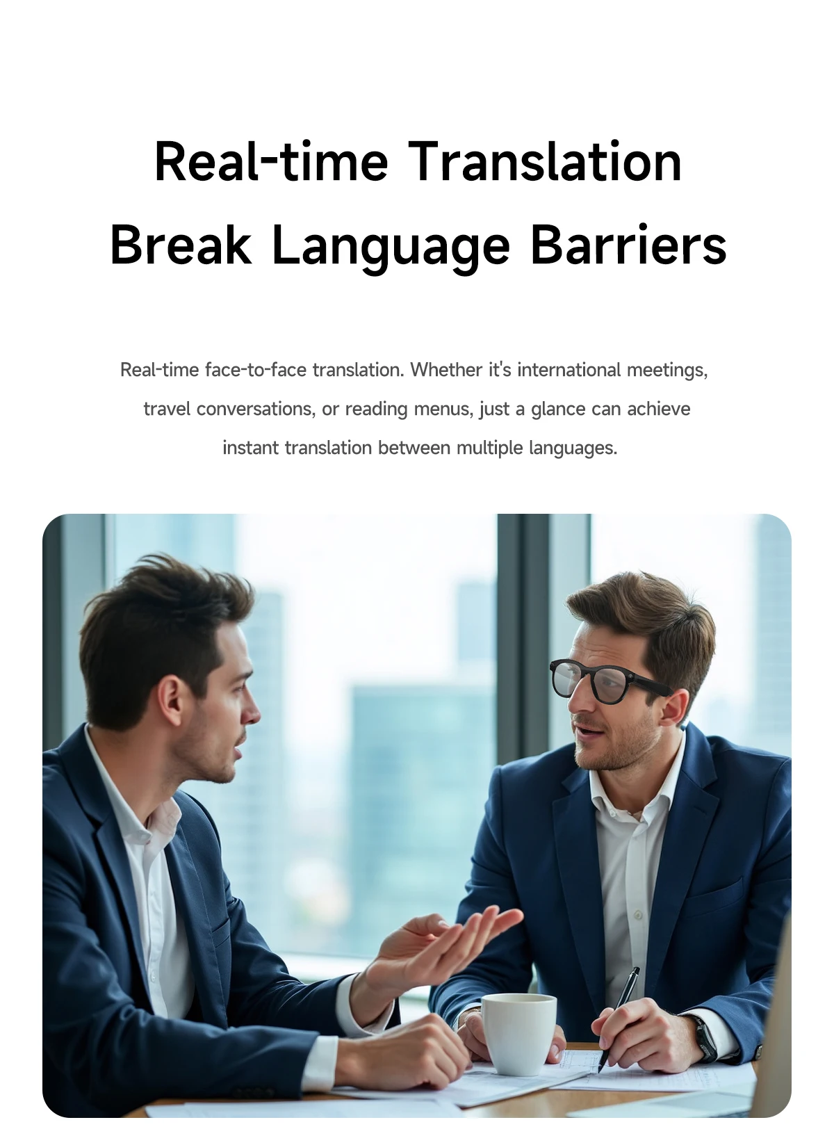 

New Camera Smart Glasses Take Photo Record Video Bluetooth Call AI Smart Sunglasses 290mAh Battery Translation Glasses Women Men