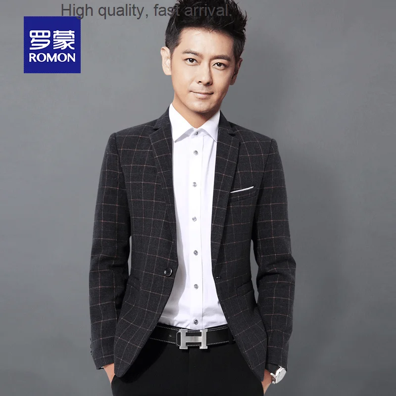 Youth Spring New Casual Suit Men 'S Jacket Korean Fashion Business Plaid Single West Small Suit Men men clothing