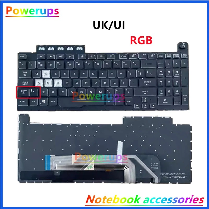 Laptop/Notebook US/UK/RU/SP Backlight Keyboard Shell/Cover/Case For Asus TUF Gaming 8 A15 F15 FX506 FX506H FA506 FA506II FA506IU