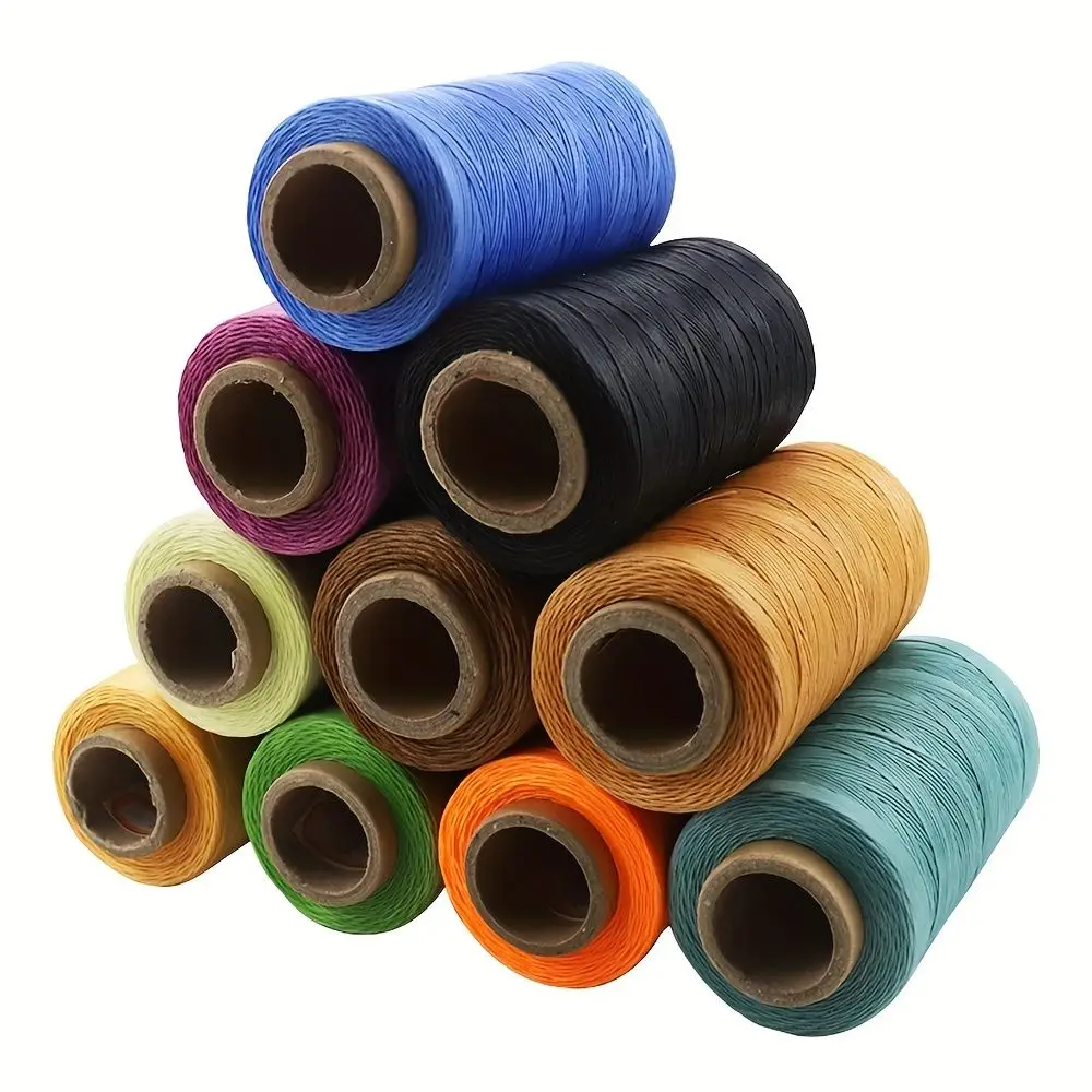 260 m Nylon-Leder-Nähgarn, gewachst, praktischer langer Nähfaden, für Lederhandwerk, DIY, Buchbinderei, Schuhreparatur