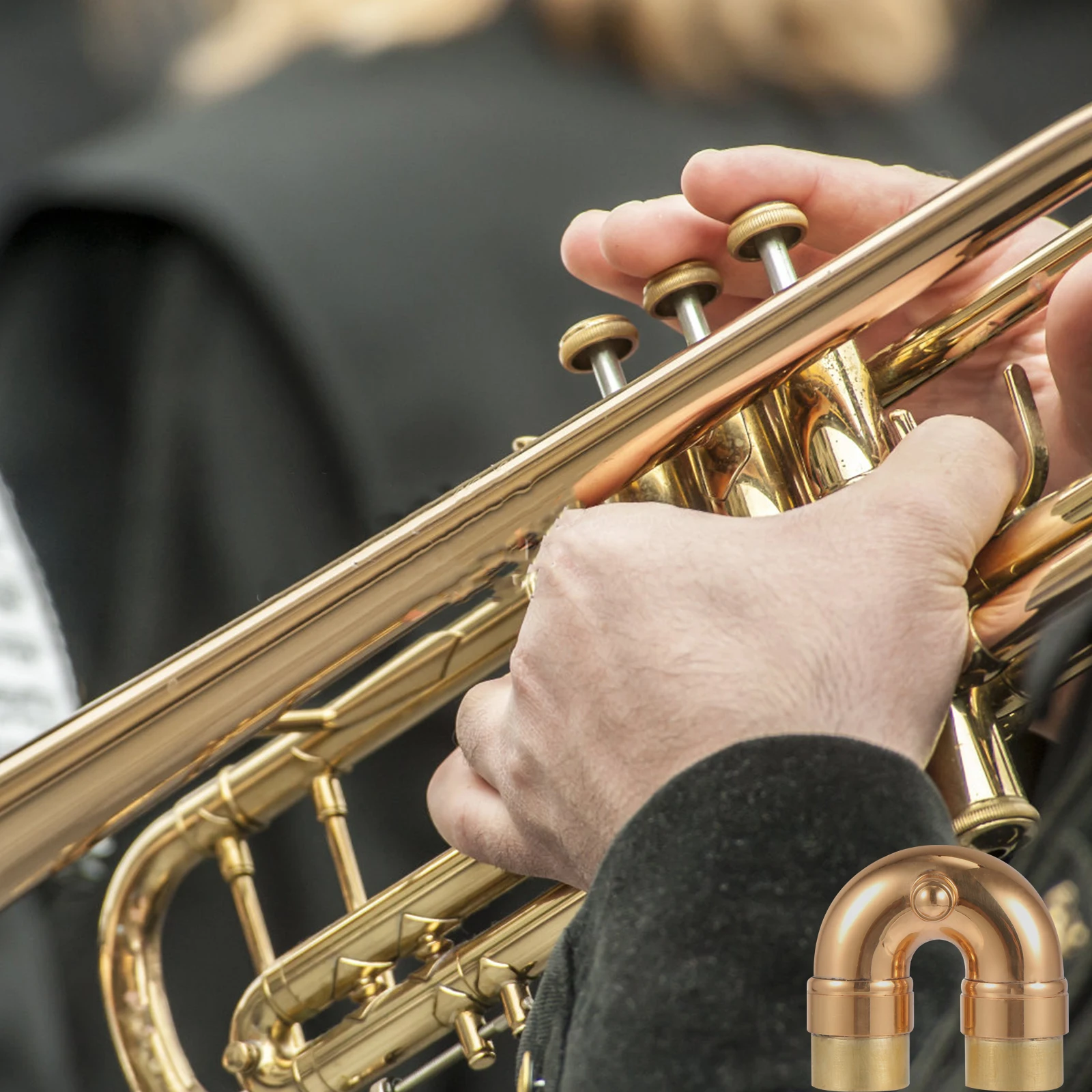 

Small Elbow Vocal Tube Trumpet Mouthpiece Connector Durable Professional Brass Material Suitable Pros Amateurs Trumpet Bend Neck