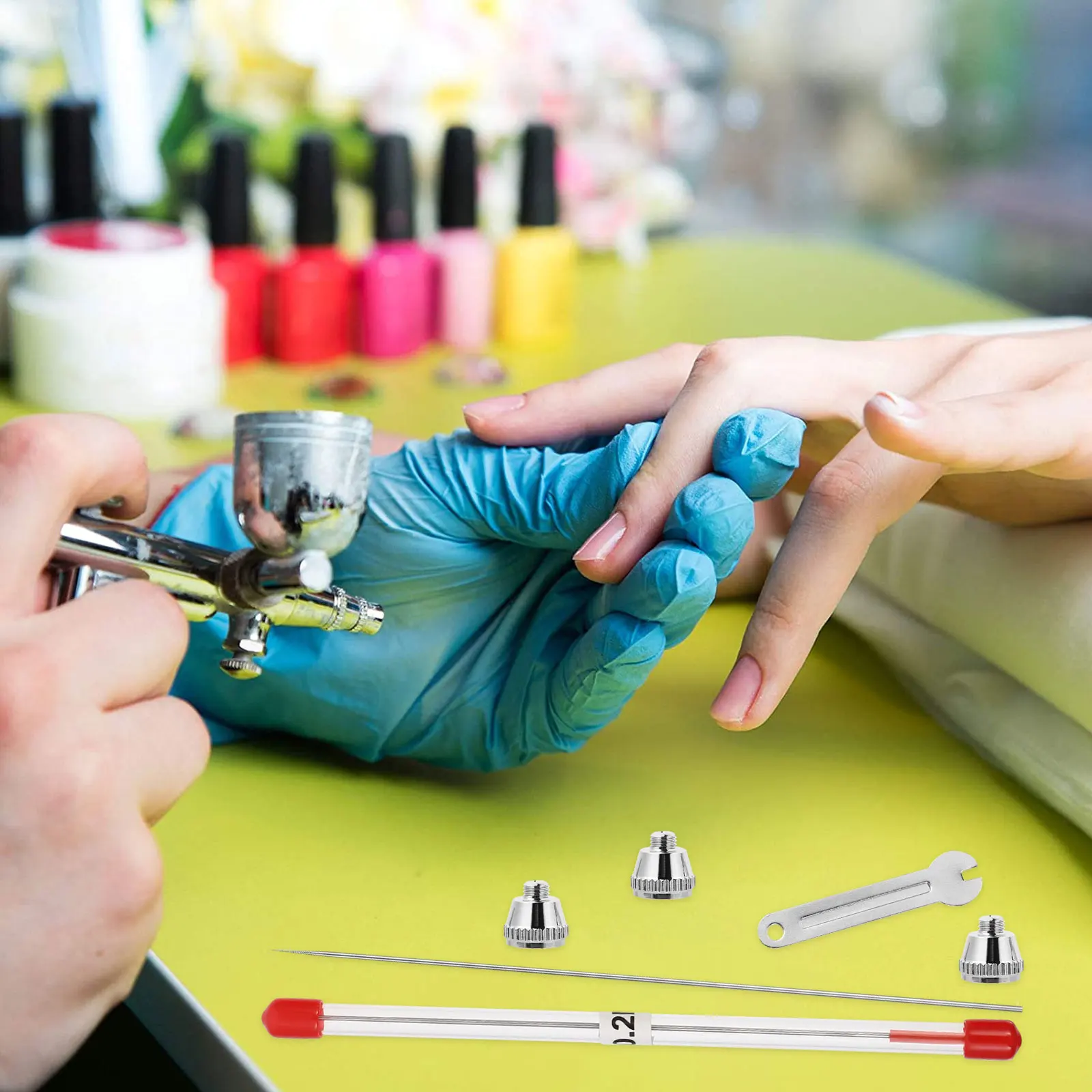 

Airbrush Accessories Combination Replacement Needle Paint Nozzle Hair Dryer Tool Alloy Work