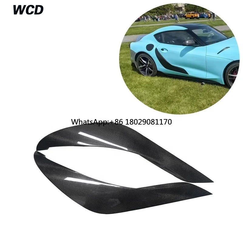 Carbon Fiber Side Door Trim Door Panel Outer Cover For Toyota Supra A90 A91 MK5 2019+ Side Door Fender Trims