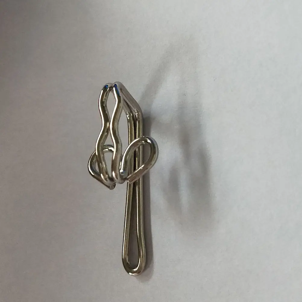 100 Ganchos de Cortina de Alta Resistencia Niquelados de Alambre de Hierro para Cortinas Opacas, Cortinas de Ducha, Colgadores de Pared y Paneles Perforados para Sala de Estar