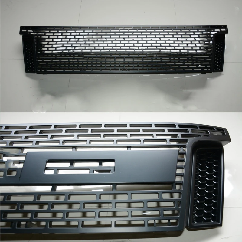 Modified LED Front Grill For Ranger T6 Wildtrak TXL 2012 2013 2014  ABS Front Bumper Grills Mesh Racing Grill Grilles