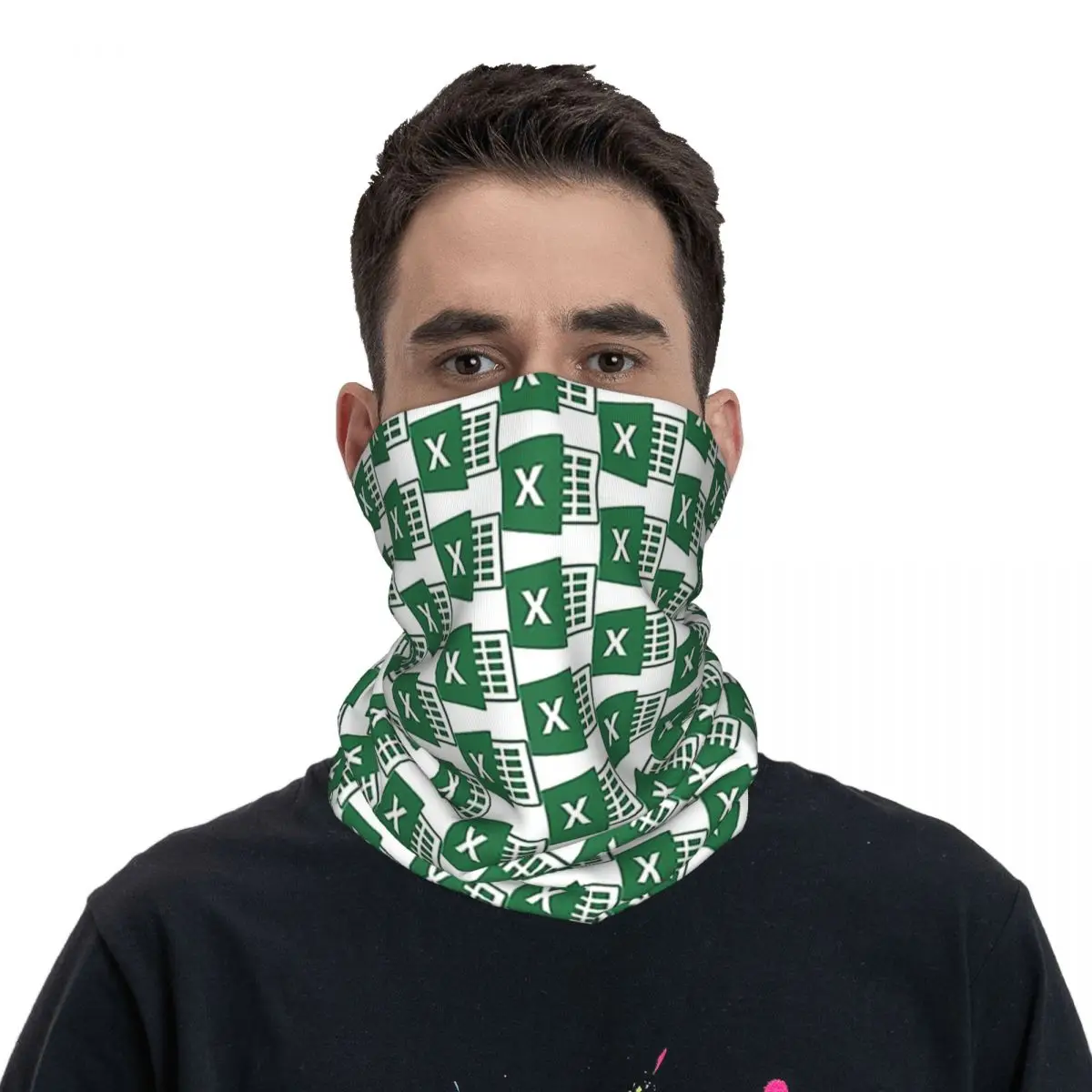 Excel Bandana Neck Gaiter Printed Mask Scarf Warm FaceMask Hiking Fishing For Men Women Adult Breathable