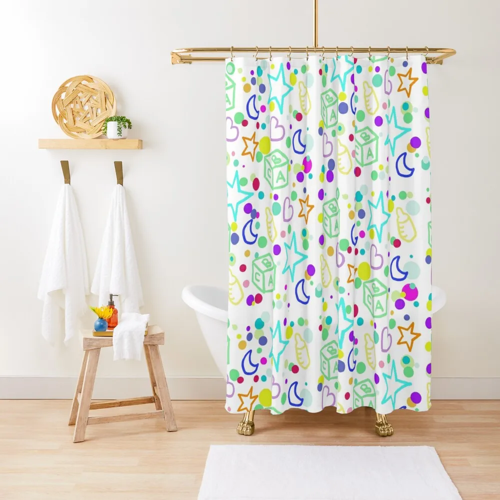 

Playtime Shower Curtain Modern Accessory Bathrooms Bathroom For Shower Elegant Bathroom Anti-Mold Waterproof Shower Curtain