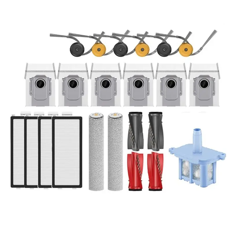 

A74G-Для Roborock P20 Live Water Edition Робот-пылесос и швабра Основная роликовая боковая щетка Угольный мешок для пыли Пробка фильтра для чистой воды