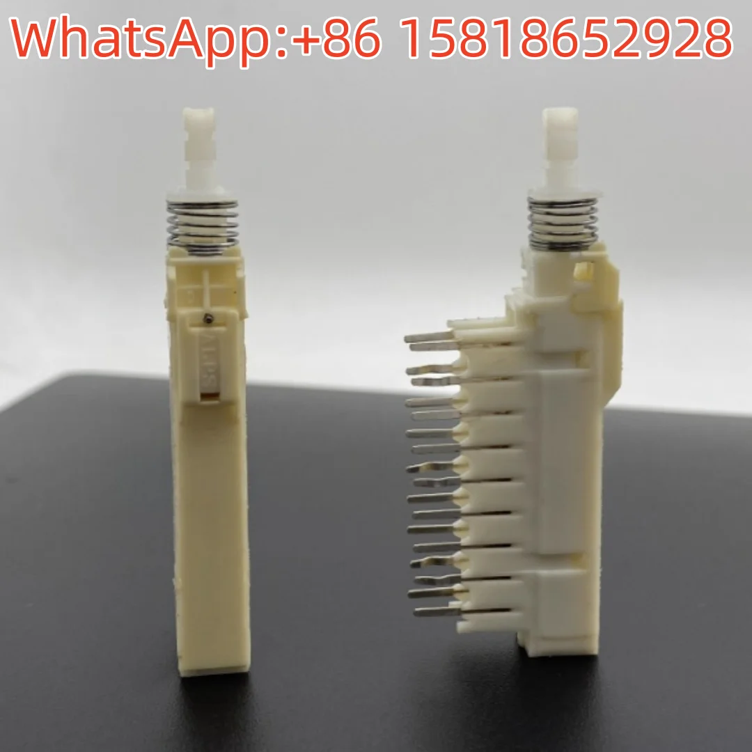 

2pcs Self Locking Power Switch Double Row 18 Pins with Locking High Foot Key Amplifier Straight Key Piano Motherboard Button Jap