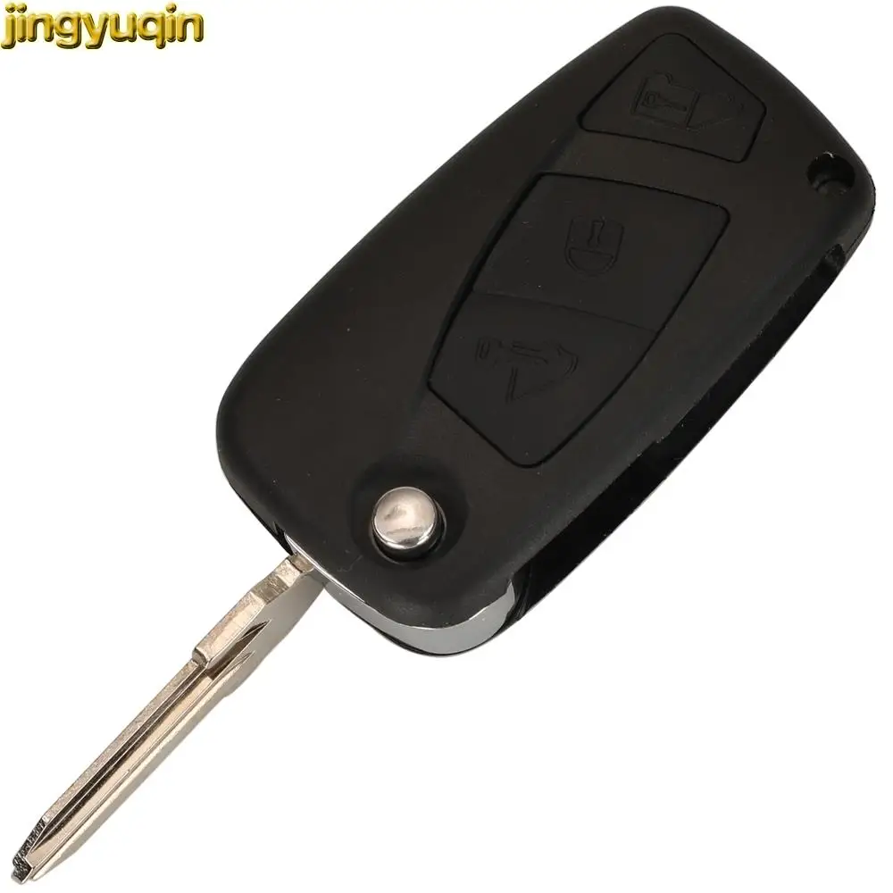 Jingyuqin Remote Car Key Fob Shell For Fiat Iveco Daily 2006-2011 2/3 Buttons GT10 Blade with Battery Holder