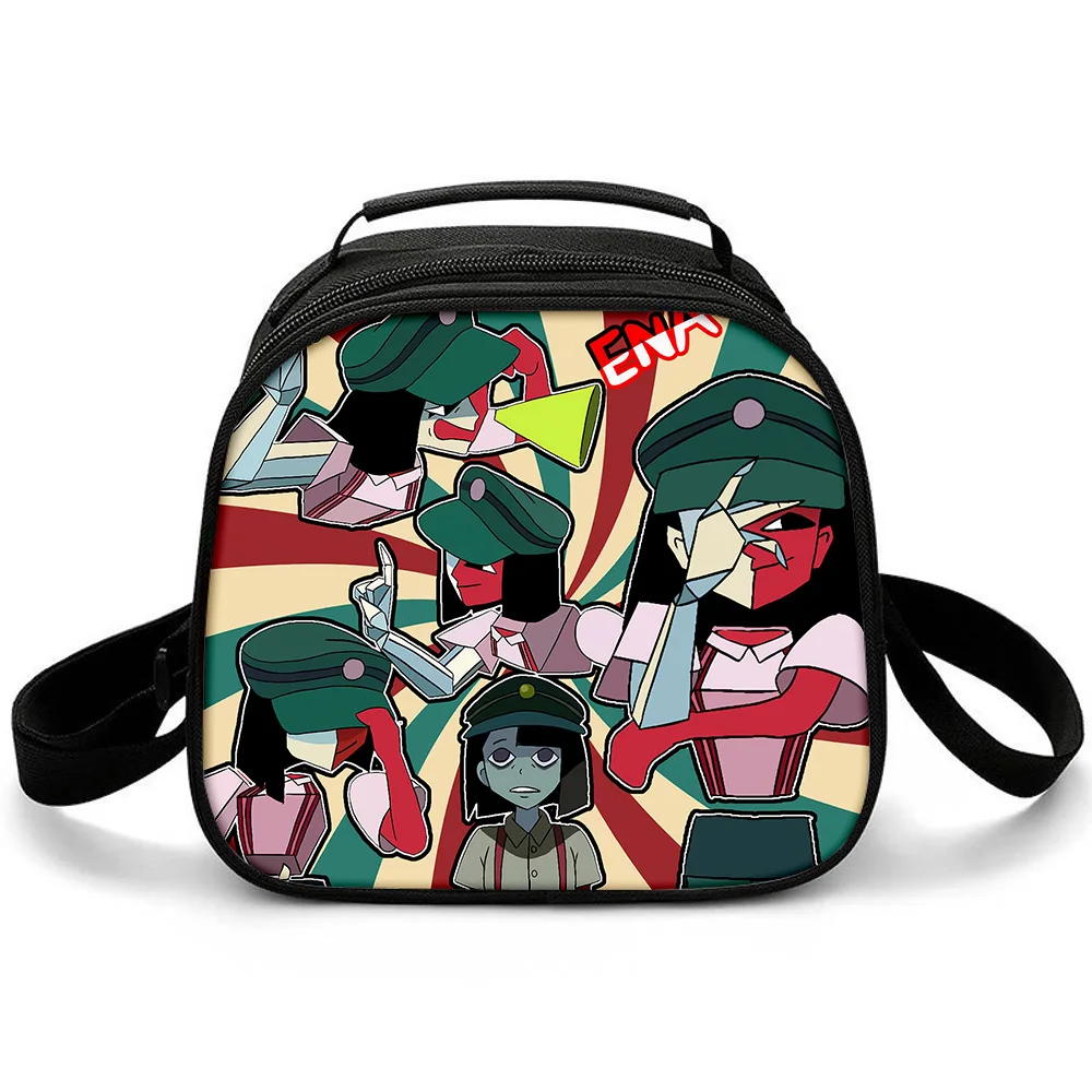 الفاخرة Crossbody ENA حلم شواء نصف دائرة Lunchbox العزل الحراري الغذاء حقيبة الغداء ثلاثية الأبعاد مطبوعة معزول حقائب اليد أكياس الجليد #3