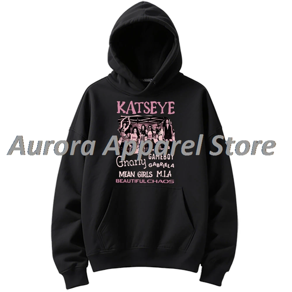 

Katseye The Beautiful Chaos Tour Gnarly Gameboy Gabriela Merch толстовки косплей женские мужские модные толстовки с длинными рукавами