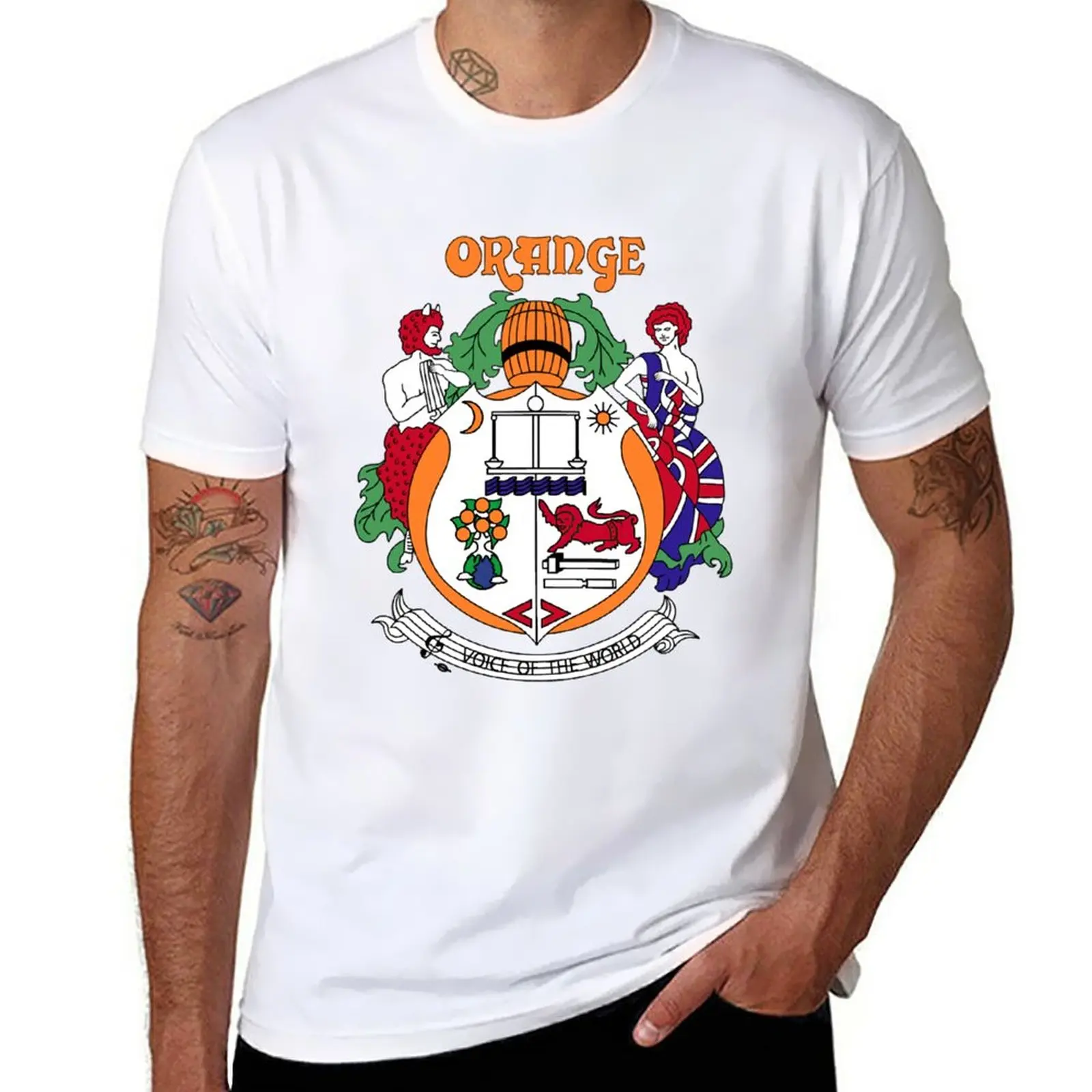 

New Orange Amps Vintage Crest T-Shirt black t shirts sports fan t-shirts heavyweight t shirts Men's t-shirt