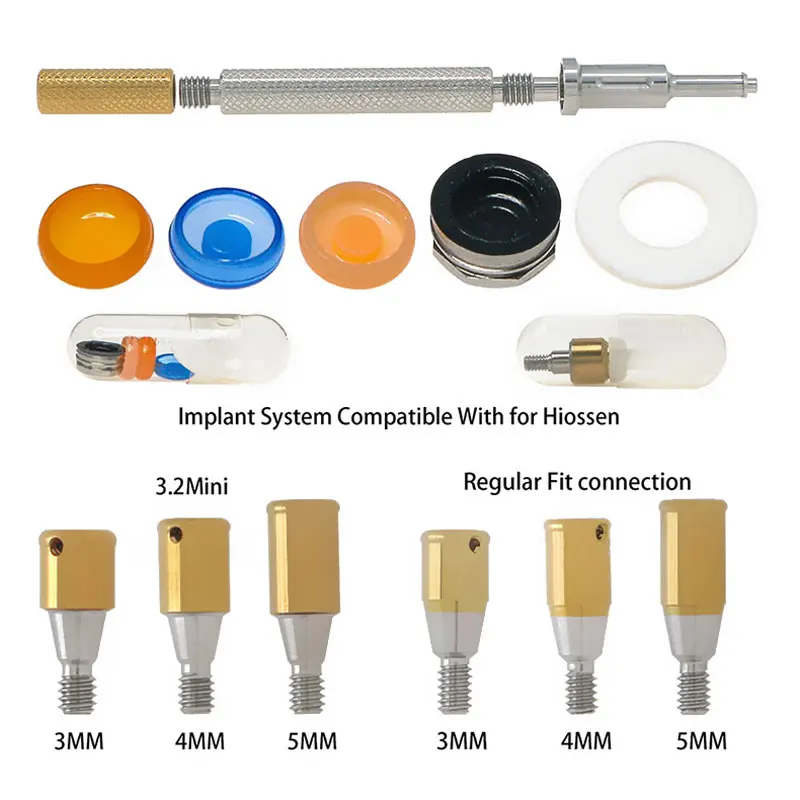 Dental Implant Mini Ø3.2/Regular Attachment Abutments Male Cap Locator Core Tool fit for Hiossen 3/4/5/mm