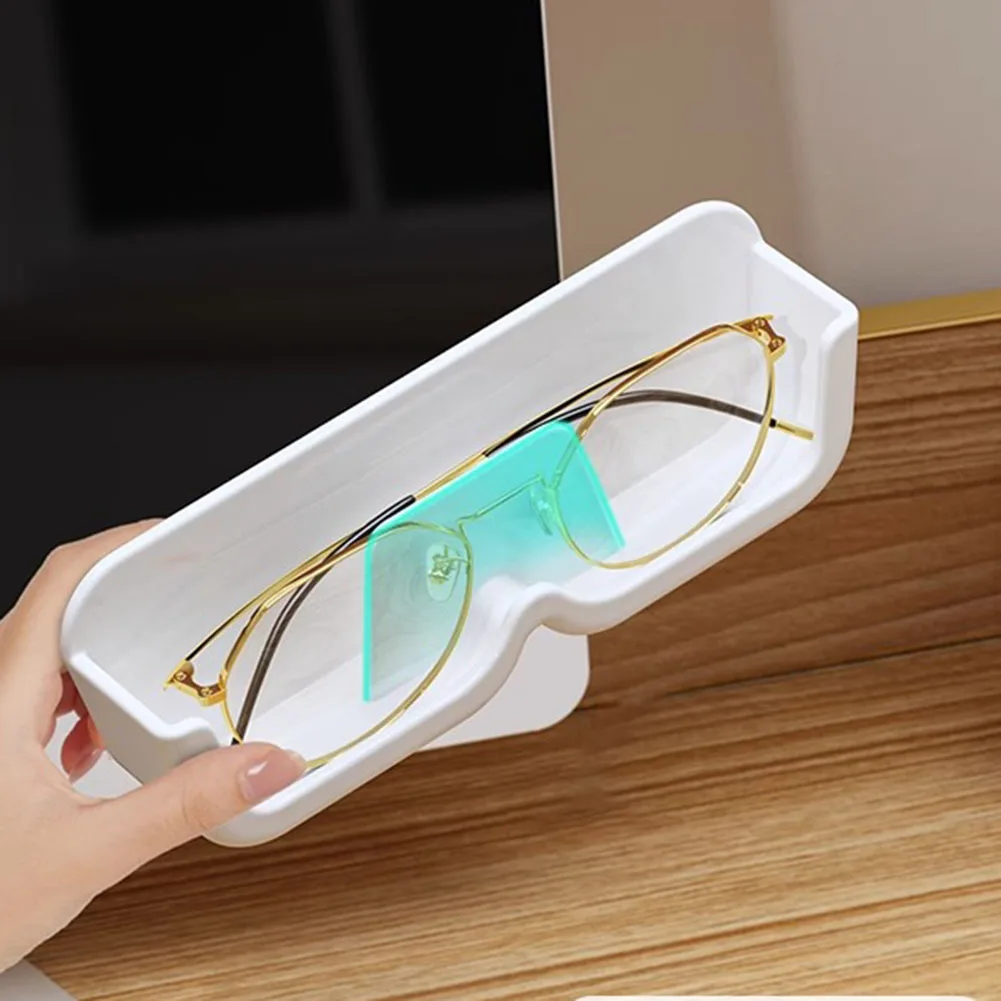 Wall Mounted Perforated Glasses Storage Rack Sunglass Display Showcase Cabinet Storage Box Home Tidying