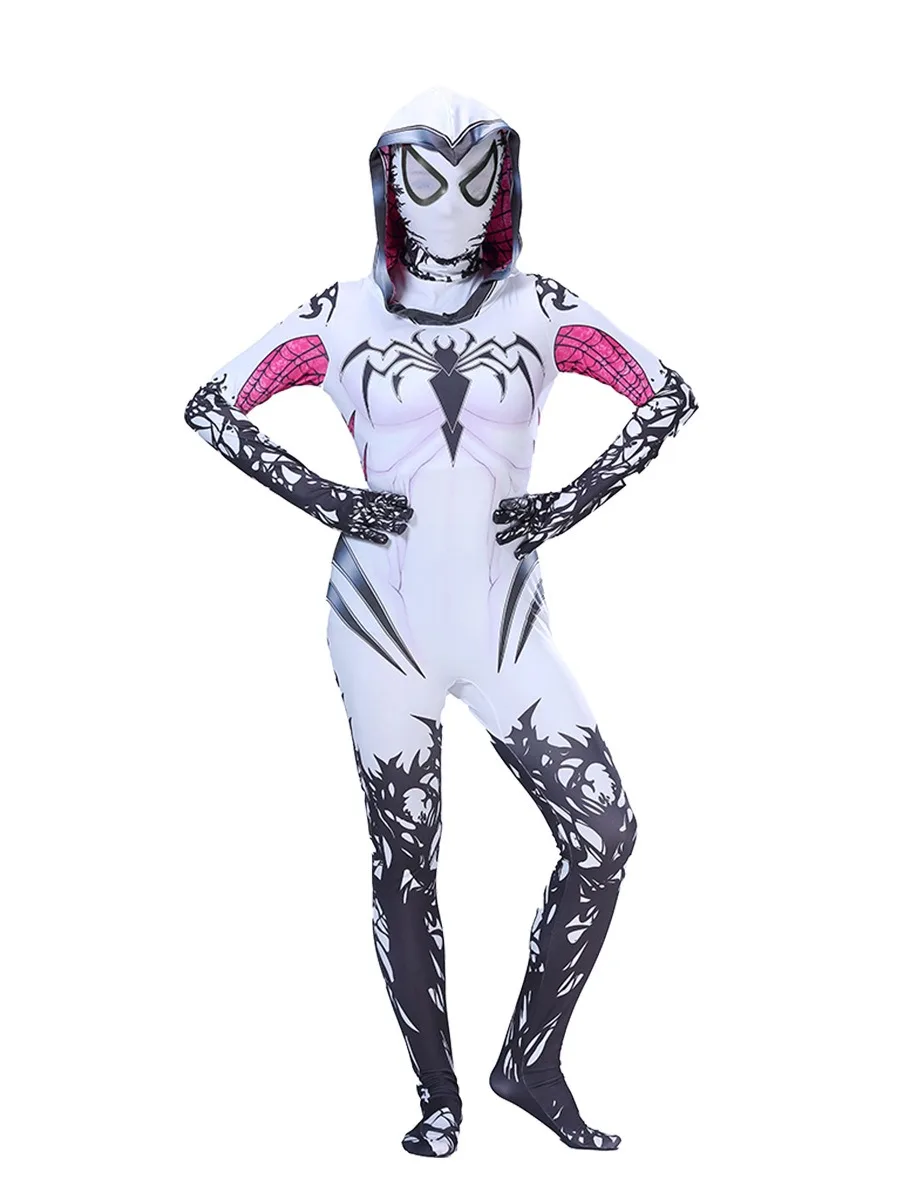 3d Frauen Mädchen Spinne Gwen Cosplay Kostüm Gwendolyn Maxine Stacy Zentai Anzug Spider girl Cosplay Halloween Karneval Kostüme