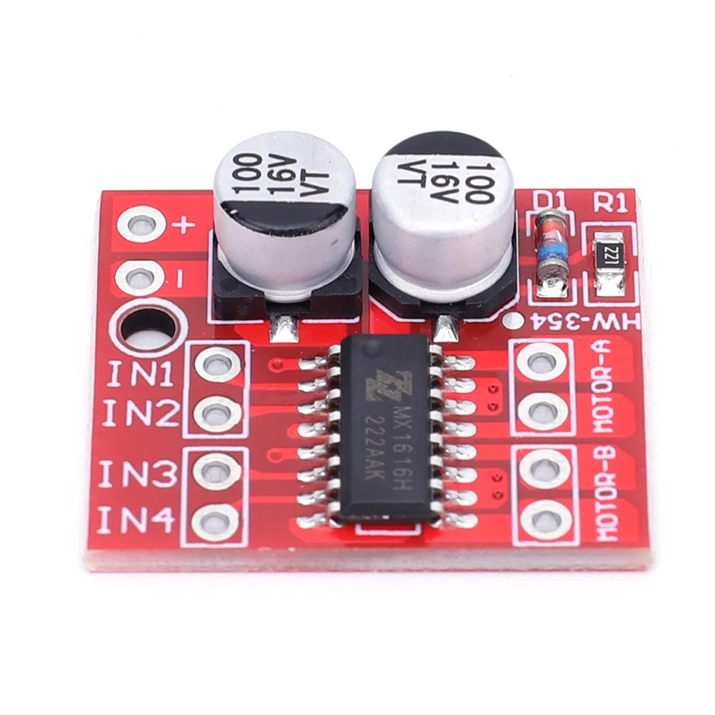 

L298N DC Motor Driver Module Dual H Bridge Mini Dual Stepper Motor Development Board Two Channel Reversing PWM Speed for Arduino