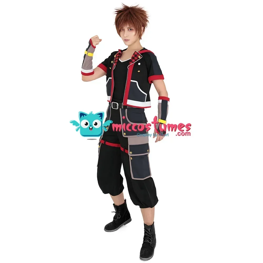 

Miccostumes Men's Sora Cosplay Costume Halloween Outfit Jacket Pants Belt