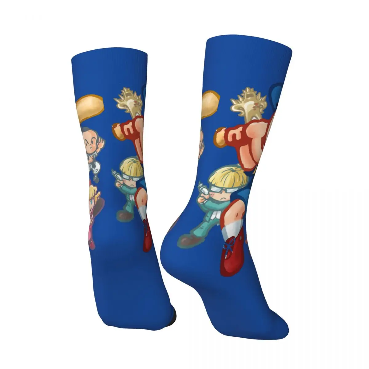 Funny Happy Men's compression Socks Cute Characters Retro Harajuku Earthbound MOTHER RPG Game Hip Hop Novelty Seamless Crew Sock