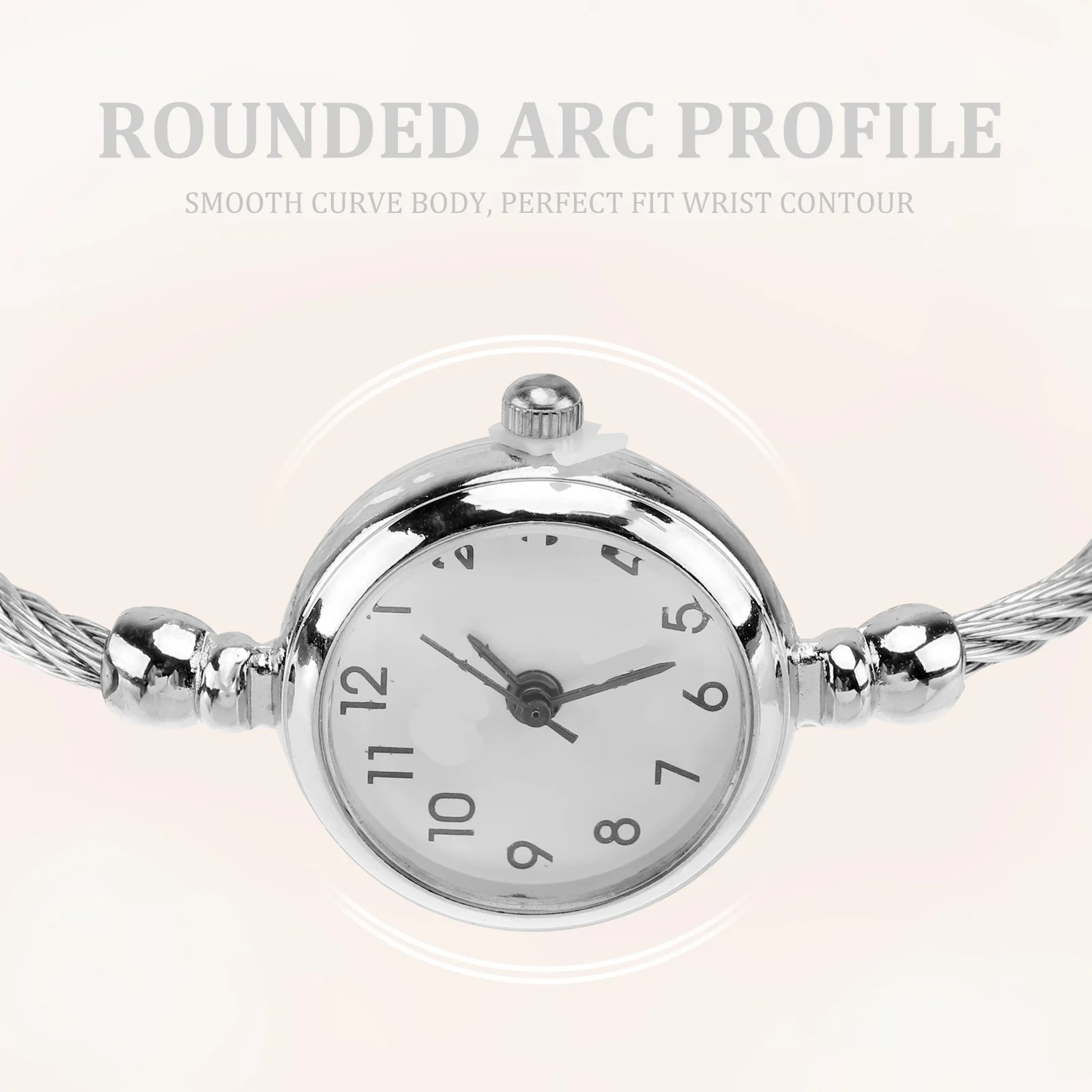 ساعة كوارتز نسائية أنيقة بتصميم سوار أبيض يزيد من سحر هدية تدوم طويلاً للأصدقاء وساعة كوارتز عائلية #4