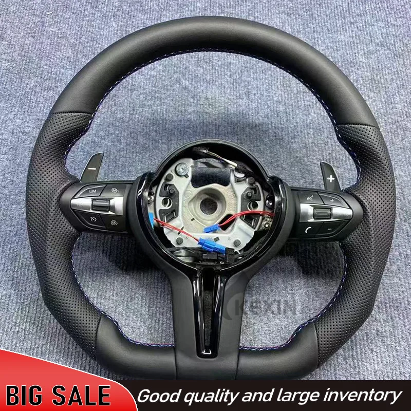 The Steering Wheel Suitable For Bmw F30 F10 F31 F20 E60 E90 Is Made Of Leather Material And Sports Steering Car Accessories