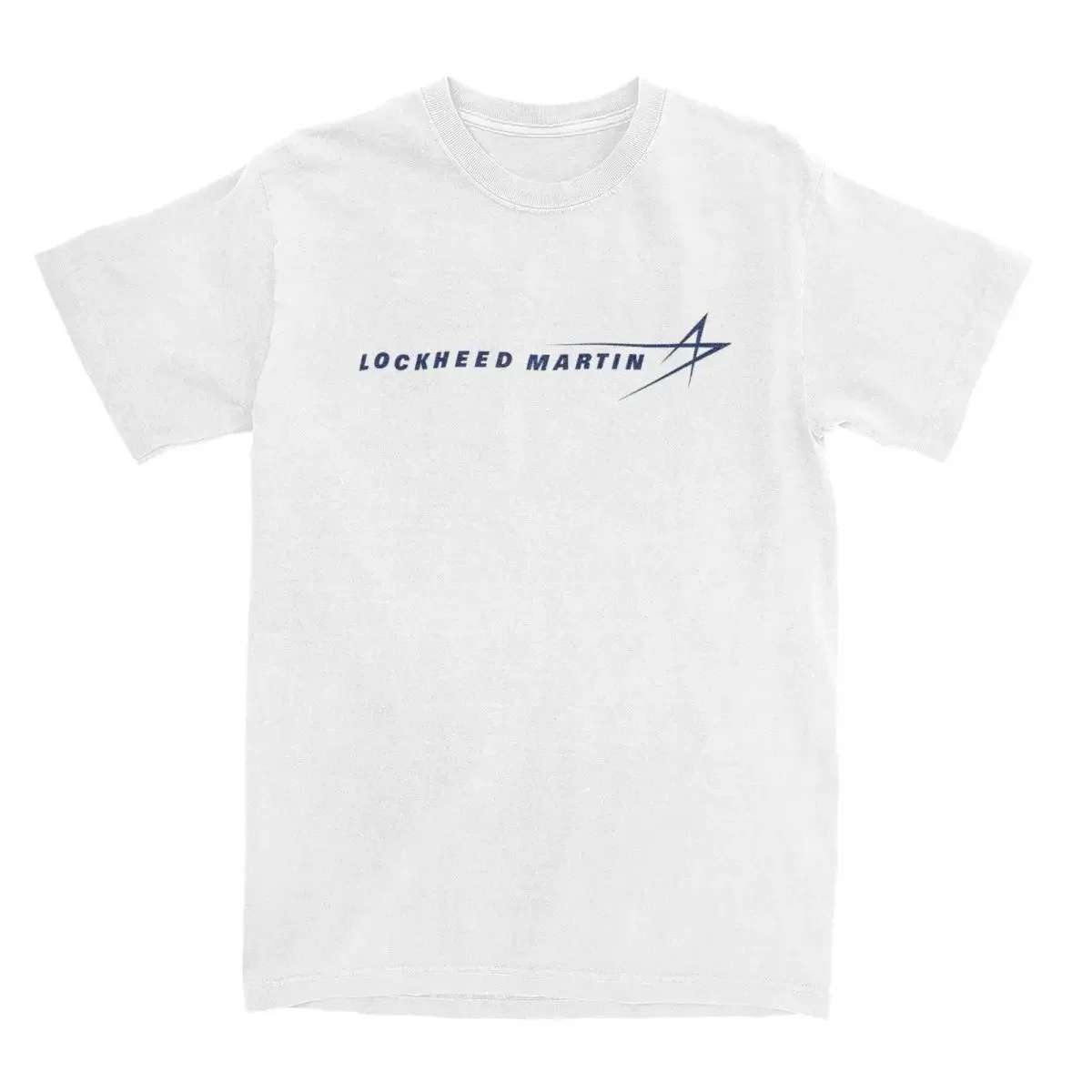 Lockheeds Martins-camisetas con estampado de logotipo a la moda, ropa Vintage de algodón con cuello redondo, Tops informales holgados de gran tamaño