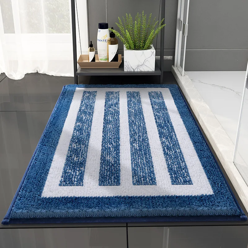 JFLEGAL Bathroom Rug, Toilet Water Absorbent Mats, Household Bathroom, Bathroom Entrance Carpet, Bath Non Slip Foot Mat, 60x90cm