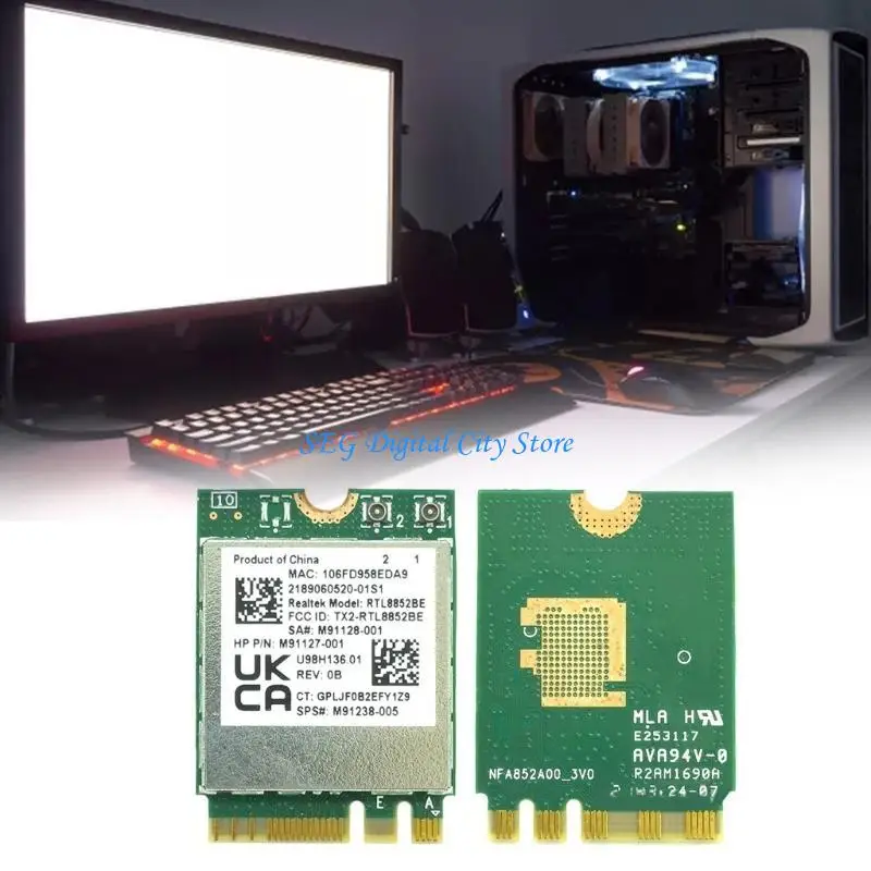 U75B AX1800 Realtek- RTL8852BE M2-NGFF Adapter Bluetooth-compatible5.2 Wireless Wlan