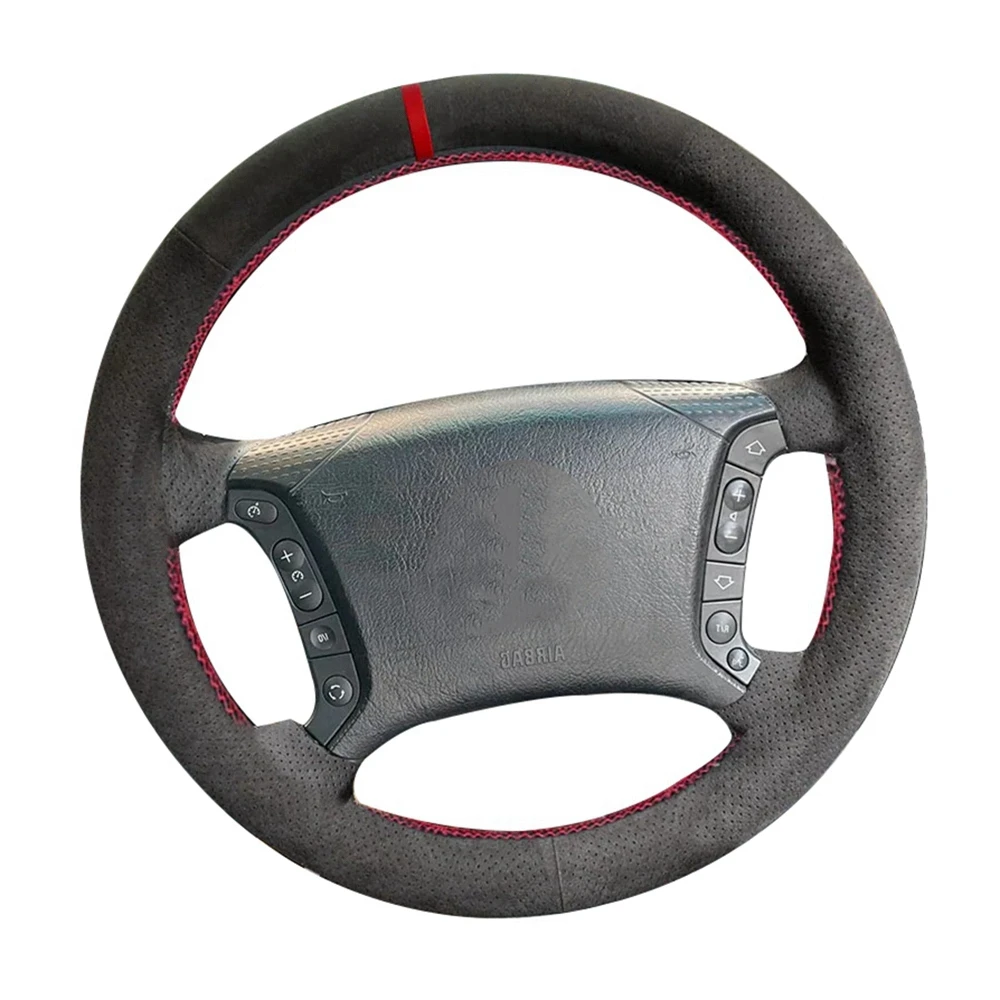 

Car Steering Wheel Cover Customized Black Anti-Slip Suede For BMW E36 E39 1995-2000 E46 1998-2004 X3 E83 X5 E53 2000-2006