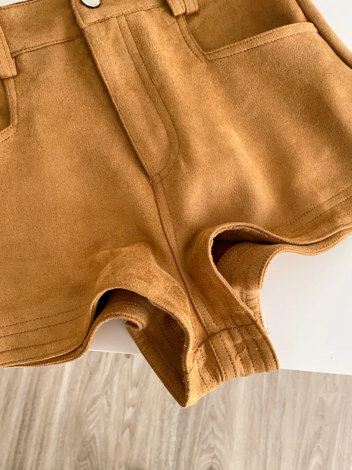 مثير الأمريكية الرجعية الغزلان الجلد المخملية orts المرأة الخريف الشتاء عادية عالية الخصر زر إغلاق واسعة الساق التمهيد السراويل