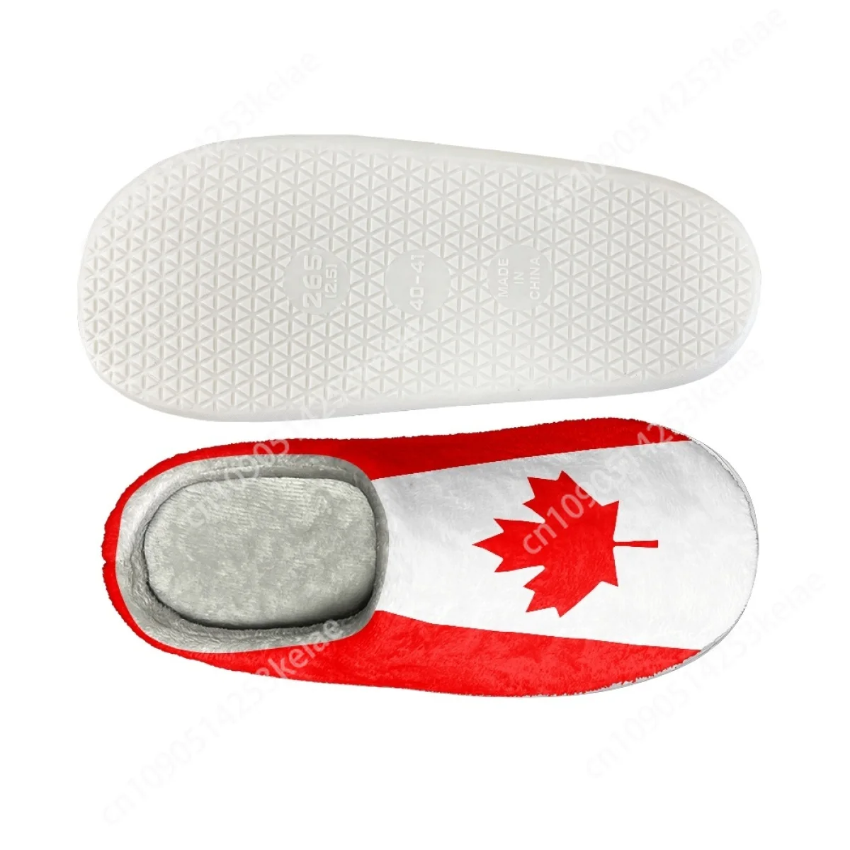 Flag of Canada Design Women Casual Home Slippers House Bedroom Comfortable Slippers Autumn Warm Cotton Slippers Print On Demand