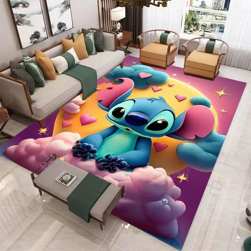 Cute cartoon Lilo&Stitch printed carpet kitchen mats Non -slip carpet outdoor carpets area rug bedroom decor birthday gift