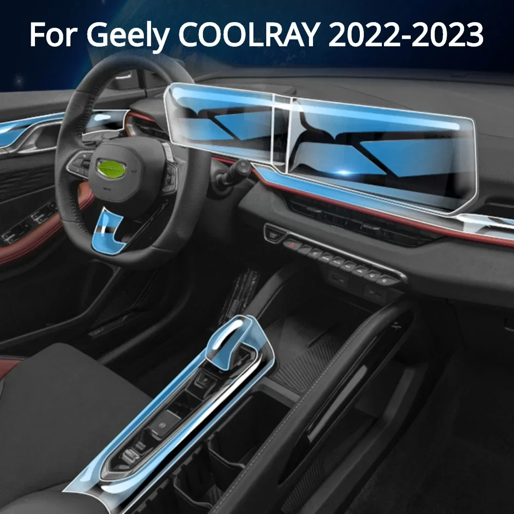 

Protective Film For Geely COOLRAY 2024 2023 PPF Accessories Interior Transparent TPU GPS Navigation Gear Panel Center Console