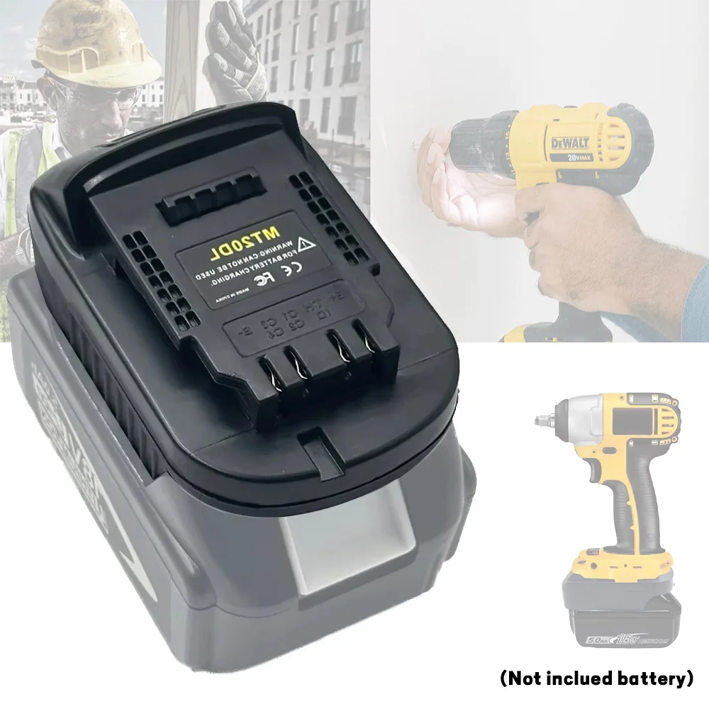 

Battery Adapter MT20DL Converter for Makita 18V Li-ion Battery to for Dewalt 18V/20V Li-ion Battery Adapter Cordless Power Tools