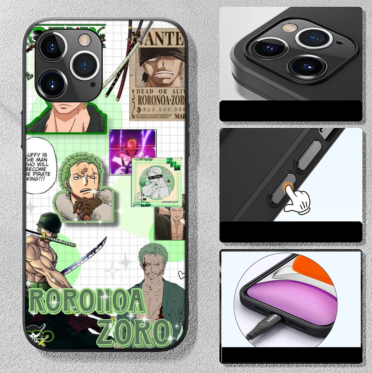 HA145 Roronoa Zoro Soft Case for Huawei Nova 5T 4E 3i 3 2 2i Y6 Y6P Y7 Y9 Honor 20 20s 9X 7C Prime Lite 2019