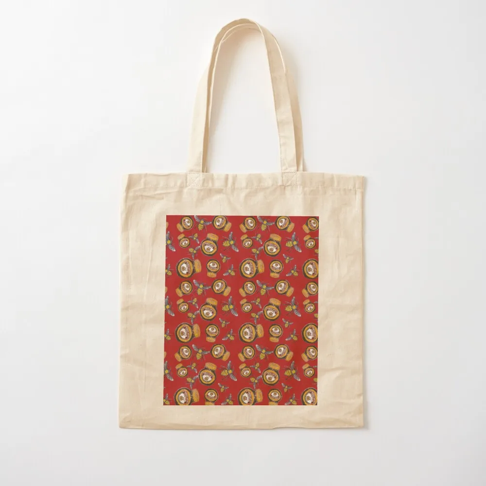 

Honey Bees & Marmite Tote Bag tote bag canvas Gift bags Reusable bags Canvas Tote Bag