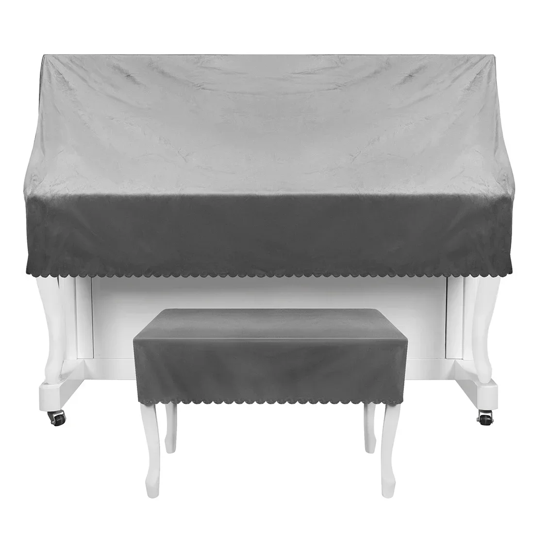 

IRIN 88 Keys Piano Stool Cover Flannel Cottondust Cover Vertical Dustproof Semi-drapery Practical Keyboard Instrument Parts