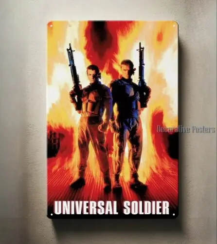 Universal Soldier Jean Claude Van Damme Movie Metal Poster Tin Sign 20x30cm  -Aluminum