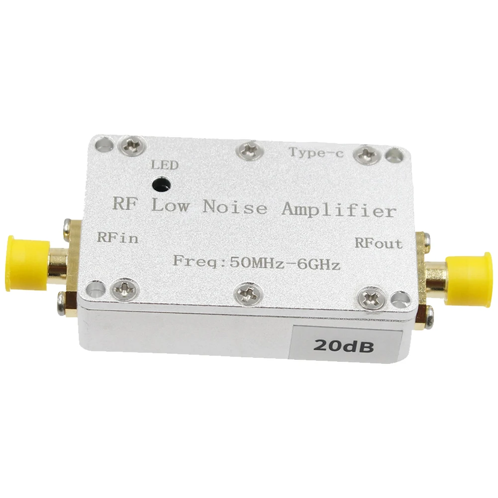 50Mhz-6Ghz LNA High Flatness Receiver Amplifier with SMA 20dB 30dB Gain High Flatness Amplifier for Hackrf One GPS Radio FM