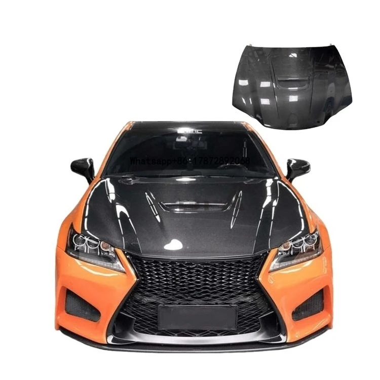 Carbon Hood for GS 2012-2014 RCF Style Engine Carbon Fiber Car Hood Bonnet Cover air Hole