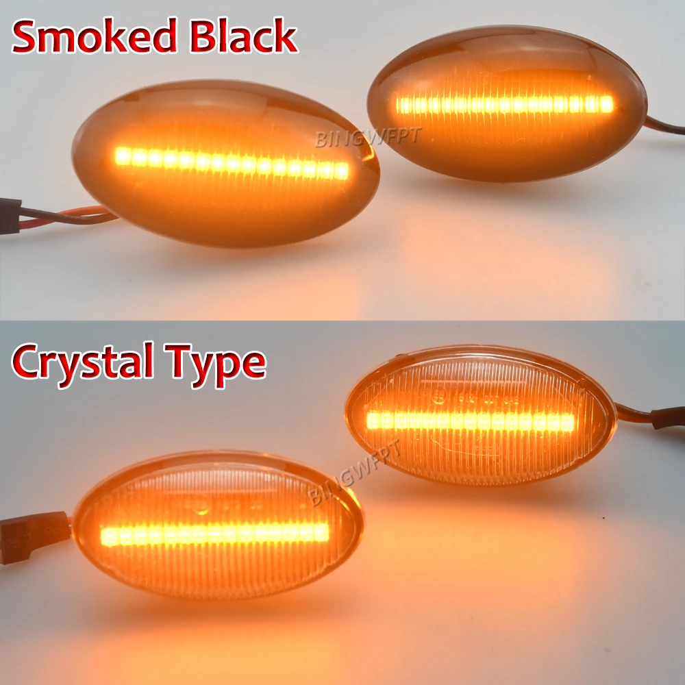 1pair Side Repeater Lamp Dynamic LED Side Marker Light Flowing For MINI Cooper R50 R52 R53 2002-2008