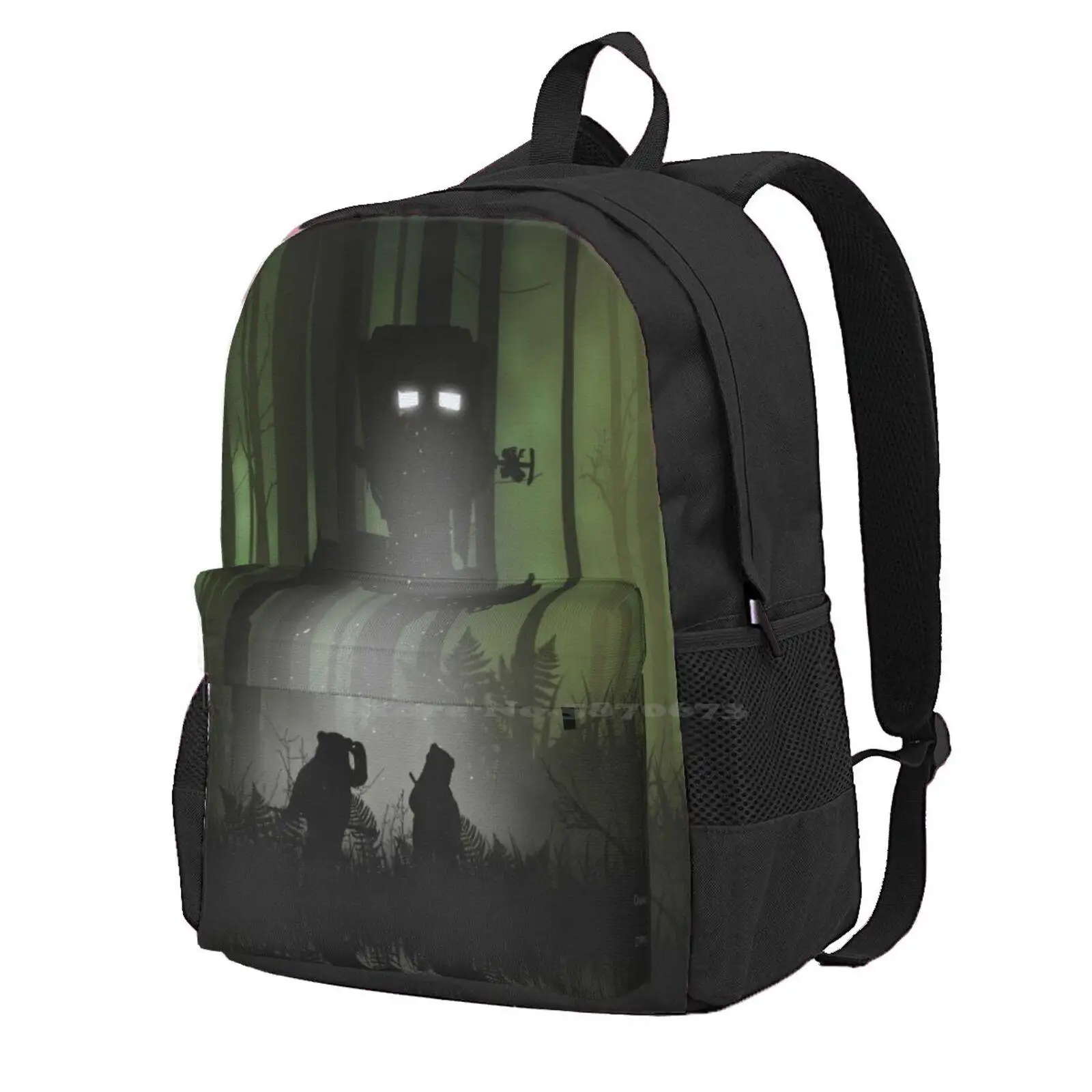 Endor Misadventures Backpack For Student School Laptop Travel Bag Retro Vintage Wards Ewoks At St Endor R2d2 C3po Sci Fi Travel