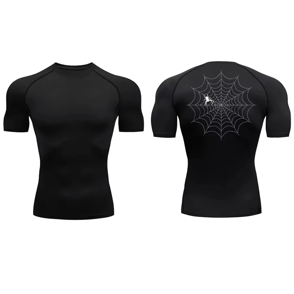 

Men Quick-drying Breathable Short-sleeved T-shirt Compression Shirt 2025 New Summer Gym Sports Running Breathable T-shirt RL639