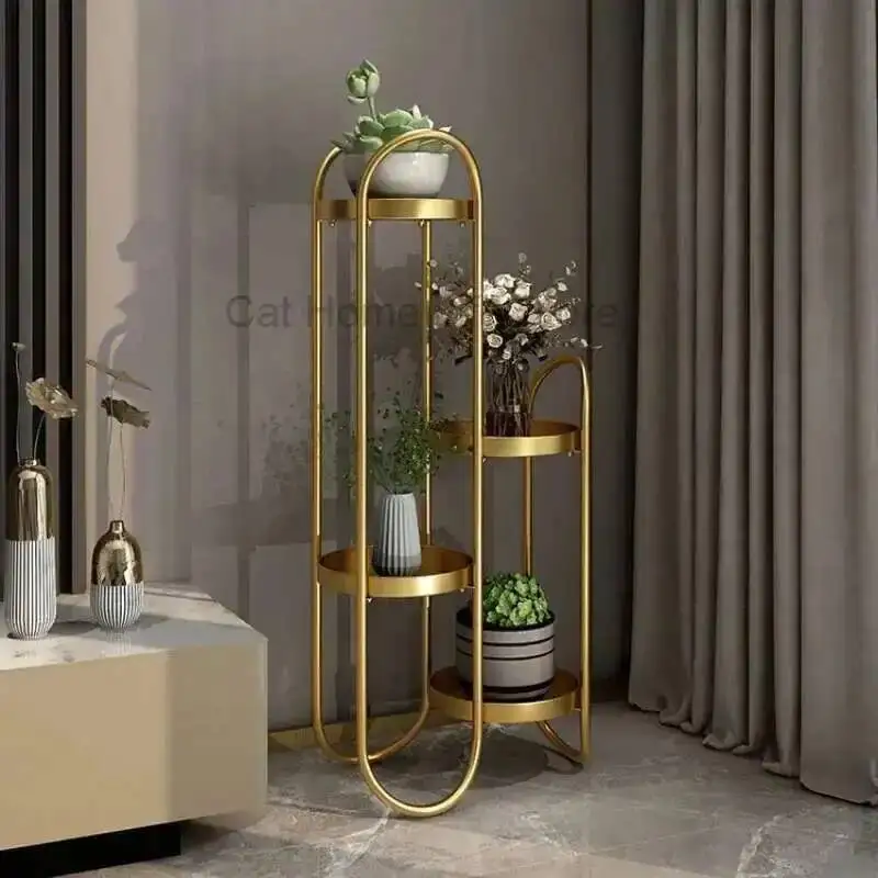 

Light Aesthetics Modern Flower Living Luxury Shelf Room Flower Stand Aesthetics Dec Organizer Estanteria Plantas Furniture